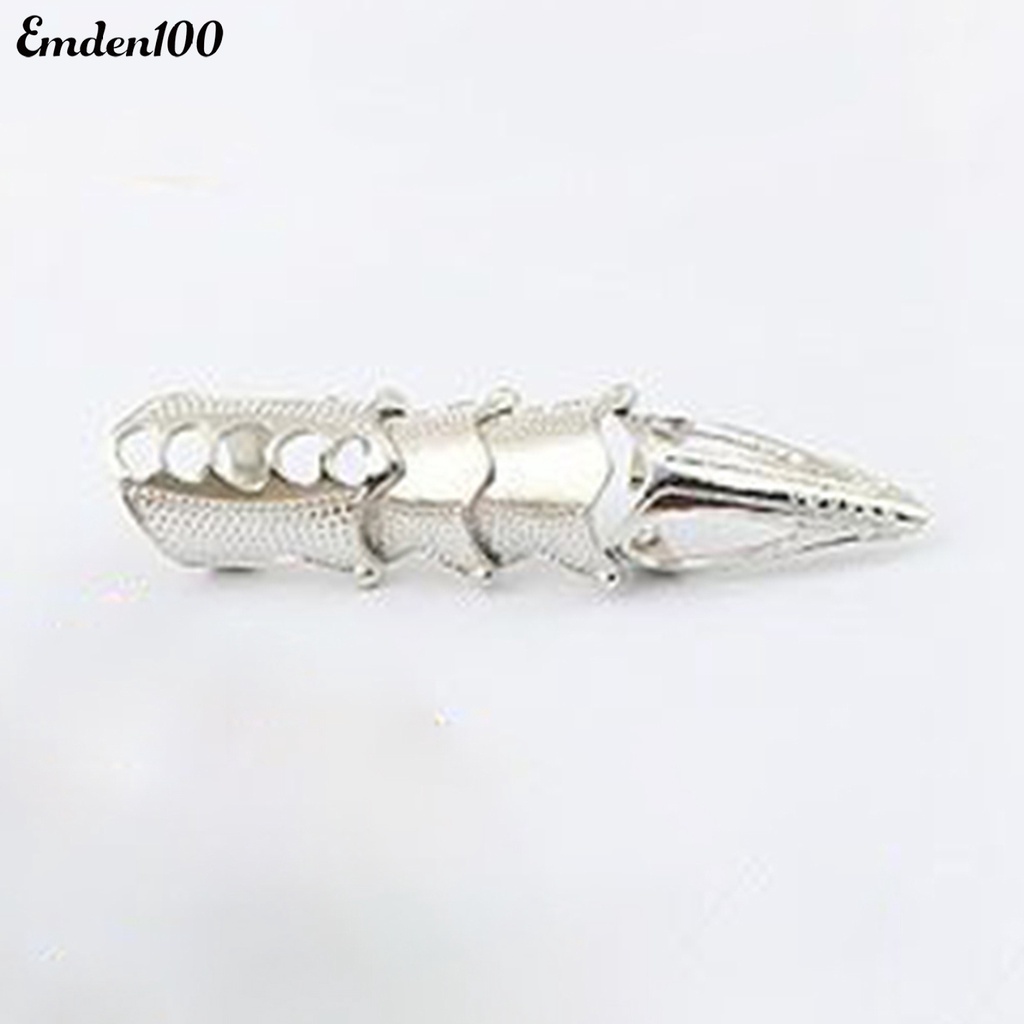 [EMDEN] Nhẫn Đeo Khớp Ngón Tay Bản To Có Thể Điều Chỉnh Phong Cách Punk Gothic Cho Cospaly
