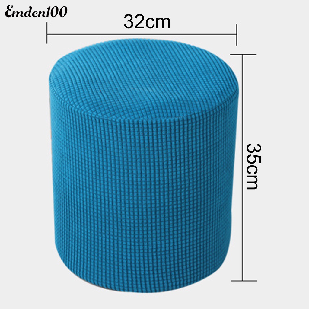 Vỏ Bọc Ghế Đẩu Hình Vuông / Tròn Bằng Polyester Co Giãn Chống Bụi Màu Trơn