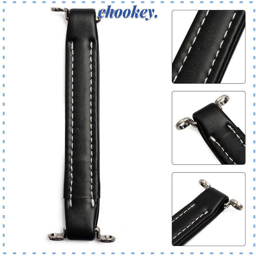 CHOOKEY Bộ Tay Cầm Khuếch Đại Đàn Guitar Bằng Da Kèm Ốc Vít Phong Cách Vintage Thời Trang