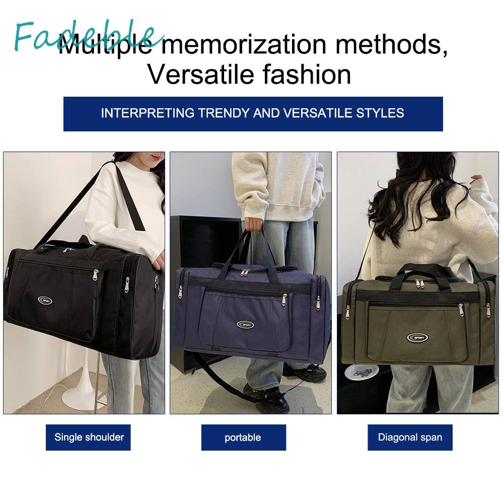 Túi Du Lịch Cỡ Lớn Bằng Vải Oxford Có Khóa Kéo Tiện Dụng