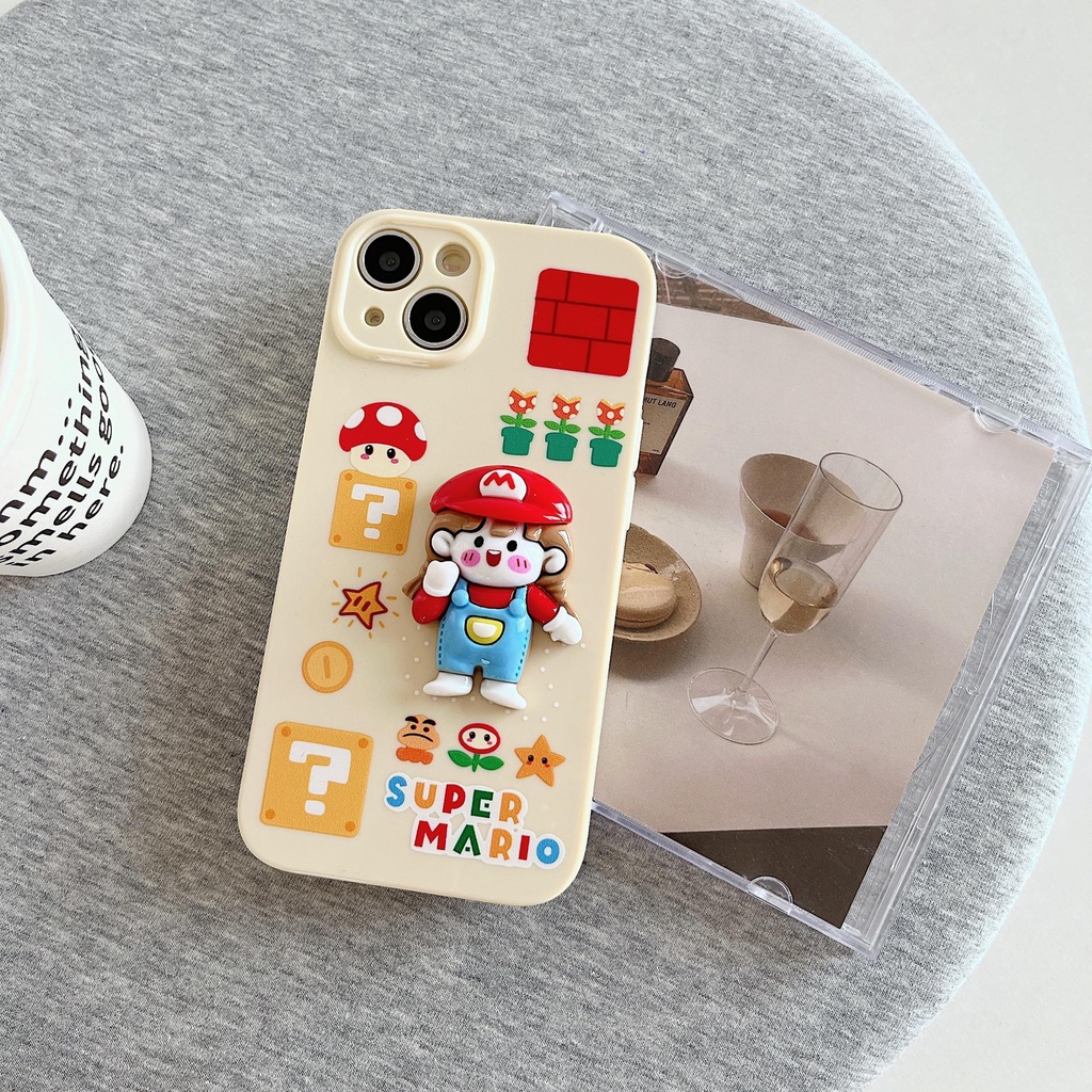 Ốp Điện Thoại Họa Tiết Super Mario Cho iPhone 13 12 11 Pro Max 14 Plus