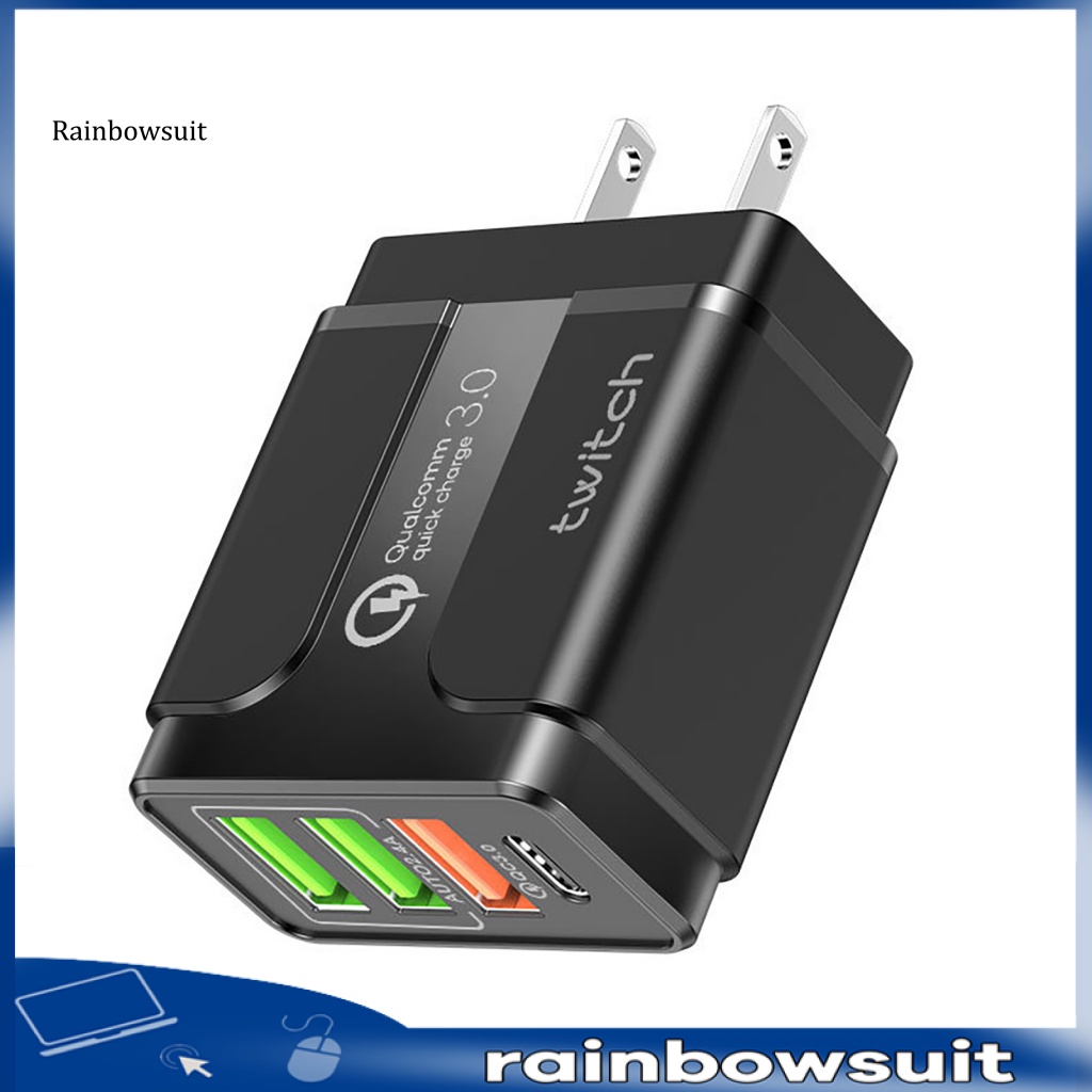 Củ Sạc Nhanh PD QC30 18W Phích Cắm EU / UK / US Cho Điện Thoại