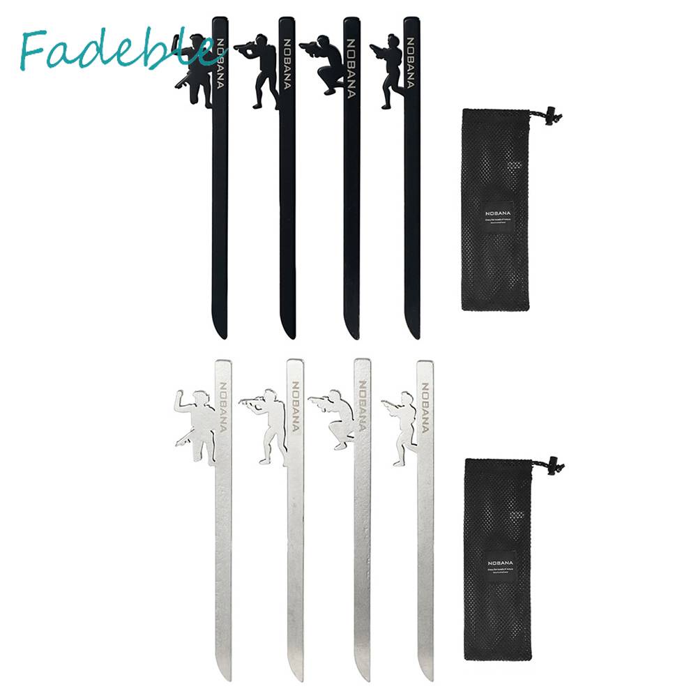 Set 4 Cọc Giăng Lều Trại Bằng Thép Không Gỉ