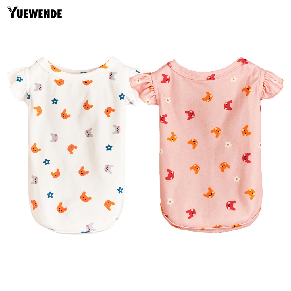 Áo Mùa Hè Siêu Nhẹ Mềm Mại In Họa Tiết Đáng Yêu Cho Thú Cưng