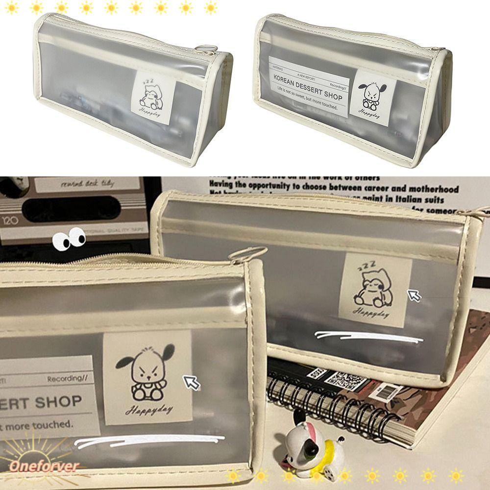 Túi Đựng Bút Trong Suốt Có Khóa Kéo Sức Chứa Lớn Chất Lượng Cao