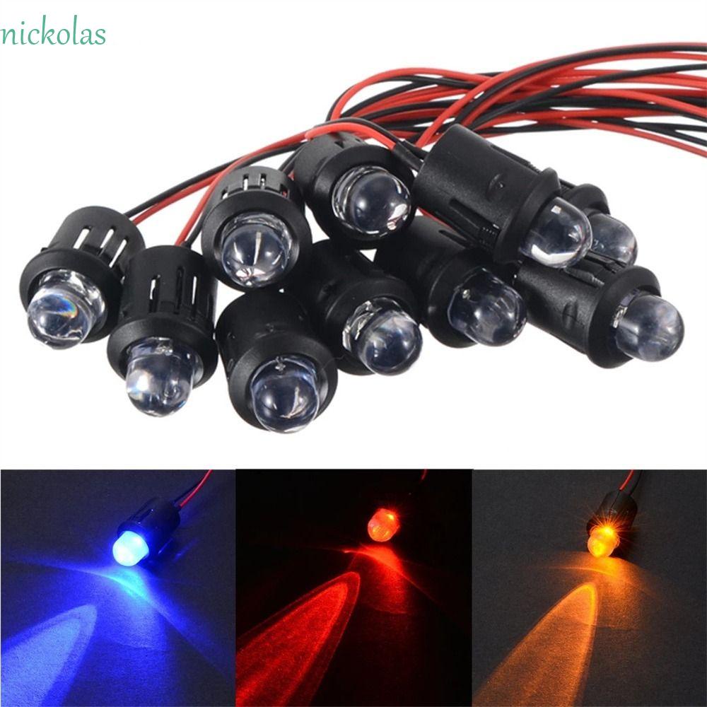 NICKOLAS Set 5 Đèn LED Tròn 12V 10mm Tự Làm