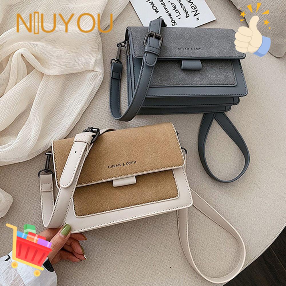 NIUYOU Túi Đeo Chéo Da PU Hình Vuông Cỡ Nhỏ Thời Trang Cho Nữ