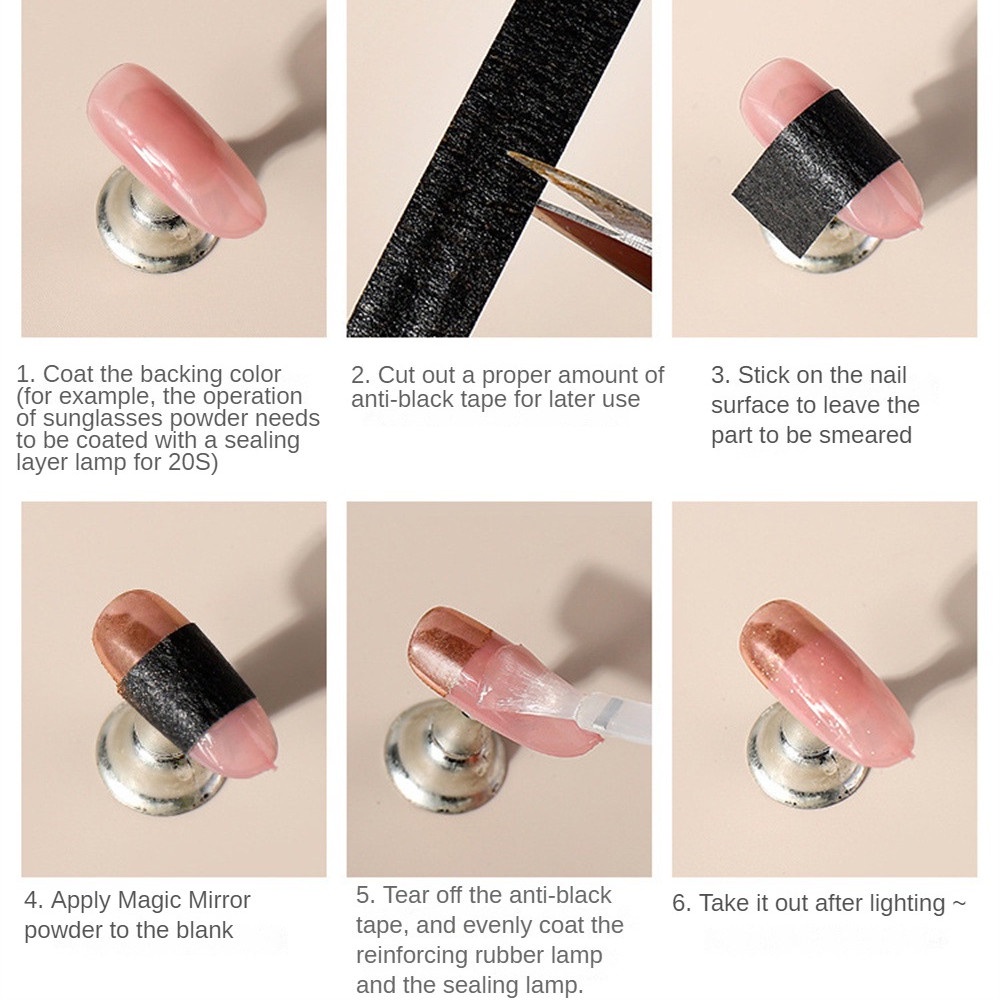 Găng tay/ Băng keo làm móng EELHOE màu đen không để lại dấu bảo vệ tay trong một bước