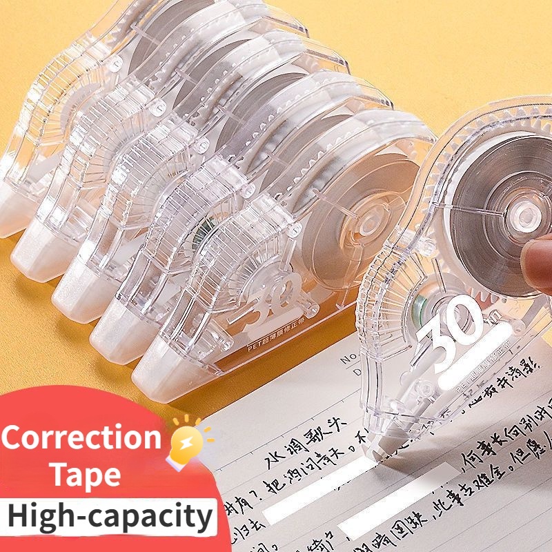 1 / 6 Dây Đai Hai Mặt Trong Suốt Đơn Giản Dành Cho Học Sinh / Văn Phòng