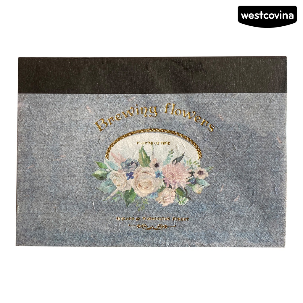 [WSTN]✎Sổ Tay Ghi Chú Họa Tiết Hoa Trong Suốt Phong Cách Vintage