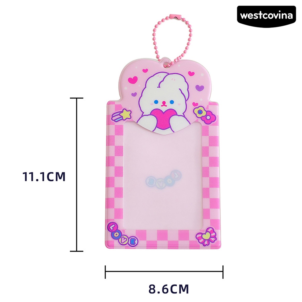 [WSTN]✎Móc Khóa Đựng Thẻ Bằng Nhựa In Hình Idol Hoạt Hình Dễ Thương Cho Nữ
