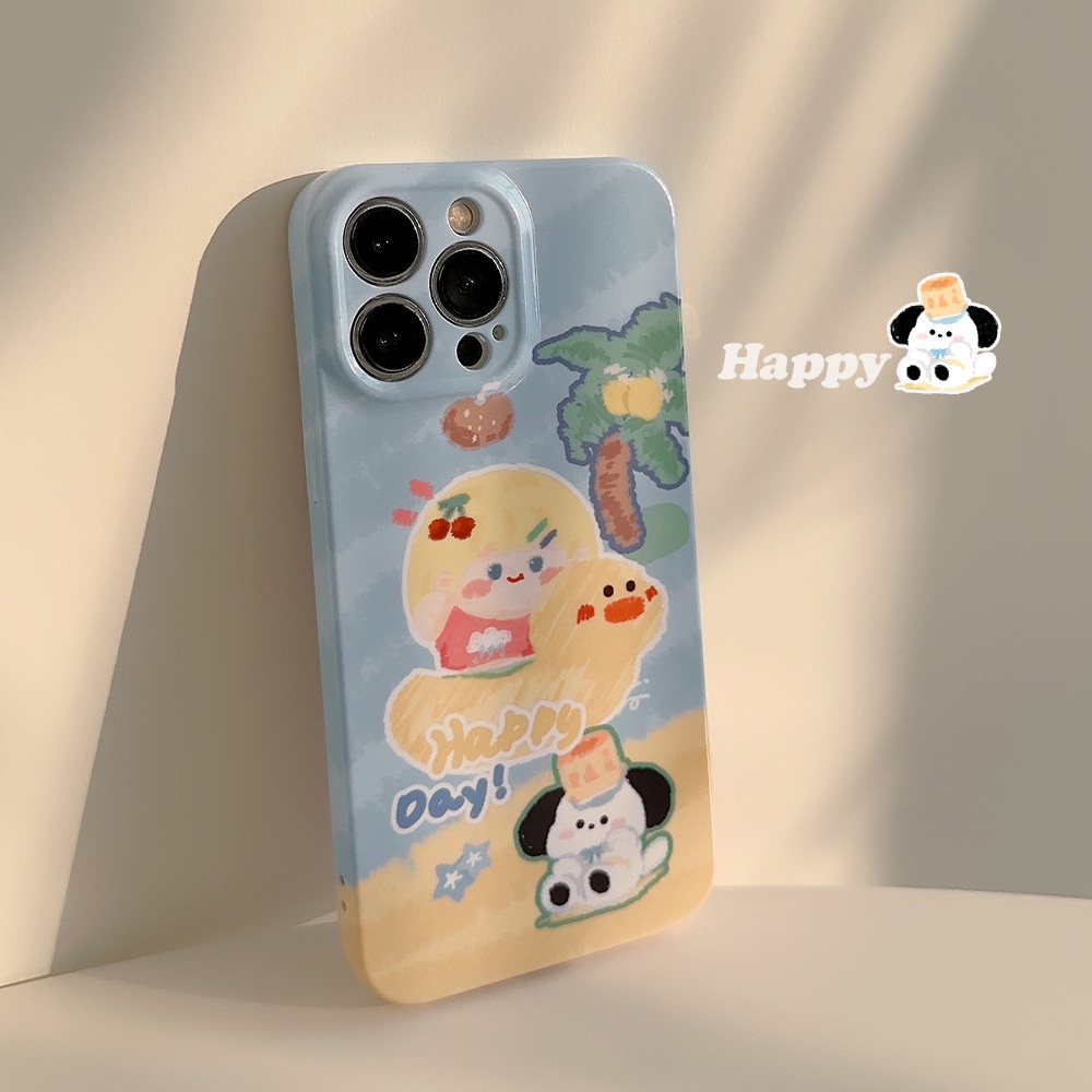Ốp Điện Thoại tpu Silicon Chống Rơi Hình Cô Gái Đi Biển Cho iphone 11 12 13 14 pro max x xr xs max 7 8 plus se2020