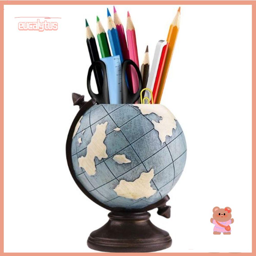 EUTUS Giá Đỡ Bút Bằng Nhựa Resin Màu Xanh Dương Độc Đáo Trang Trí Nhà Cửa / Văn Phòng