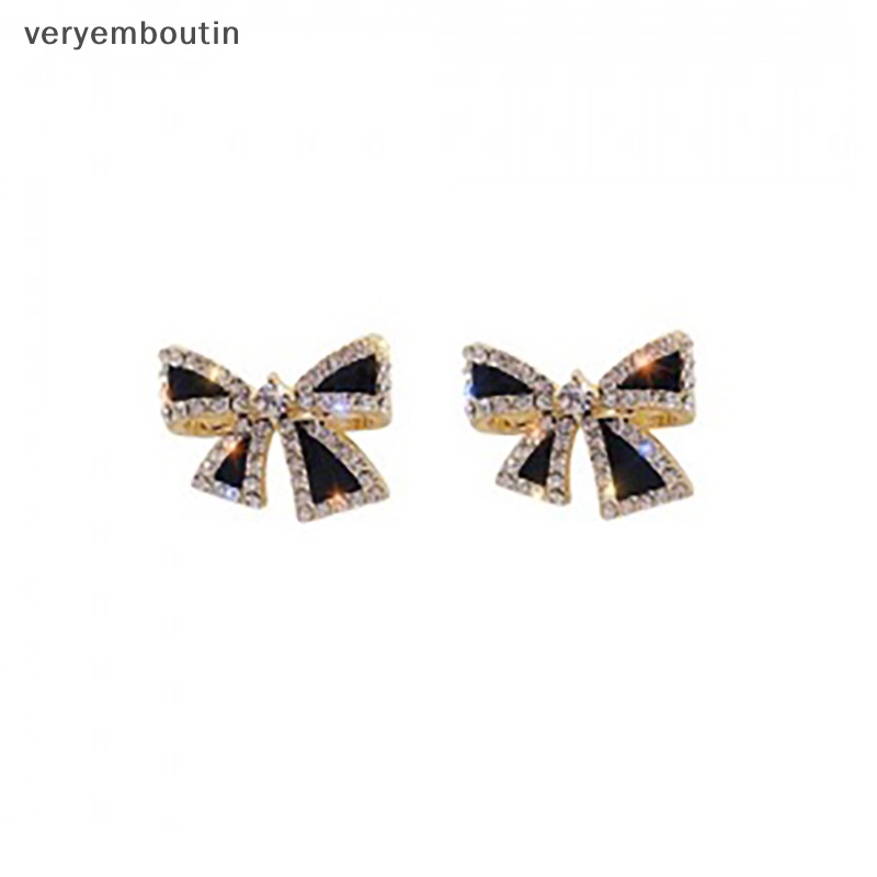 Bông Tai Hình Nơ Đính Đá Thời Trang Mới Cho Nữ