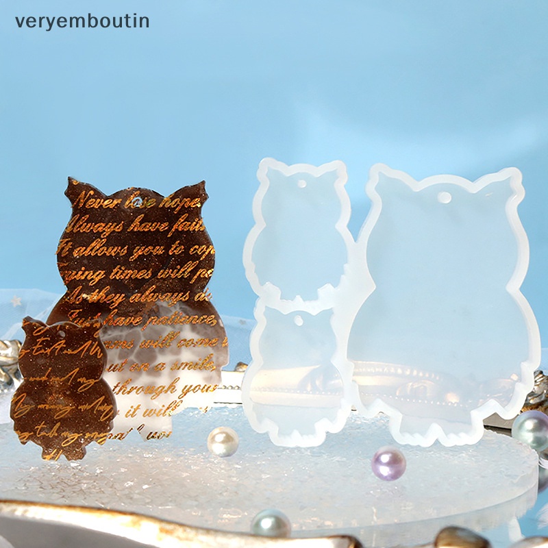 Khuôn Silicone Làm Mặt Dây Chuyền / Móc Khóa Hình Cú / Gấu Bằng Resin Độc Đáo DIY