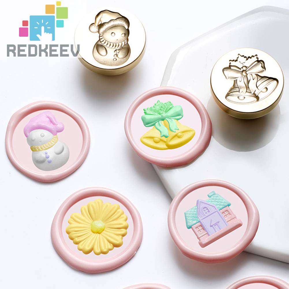 Con Dấu Đầu Đồng Tráng Men 3D 25mm Dùng Để Trang Trí Thiệp Cưới Thẻ