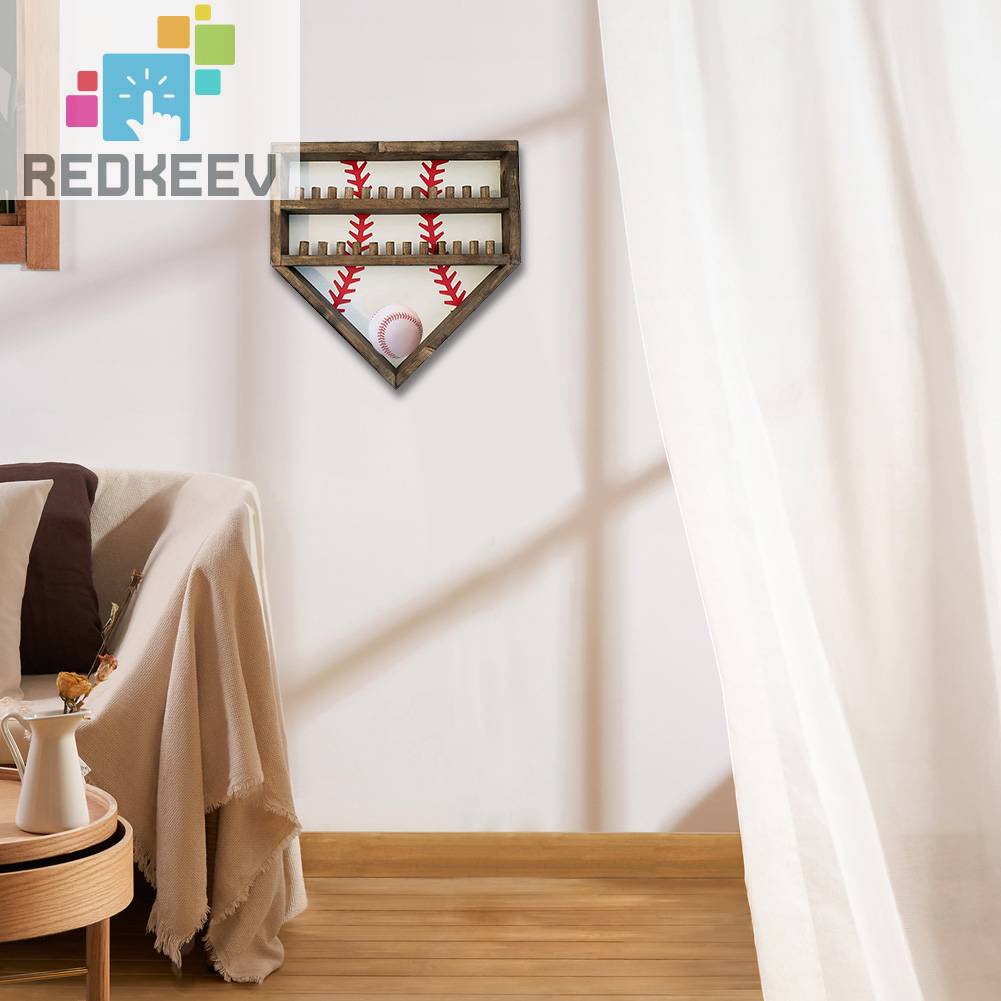 Giá Đỡ Bóng Chày Bằng Gỗ Gắn Tường Tiện Lợi Dành Cho Trẻ Em