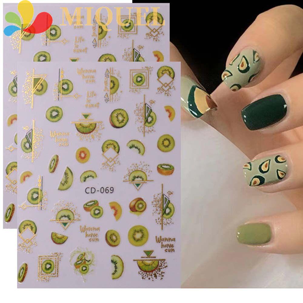 MIQUEL Miếng Dán Trang Trí Móng Tay Hình Trái Cây DIY