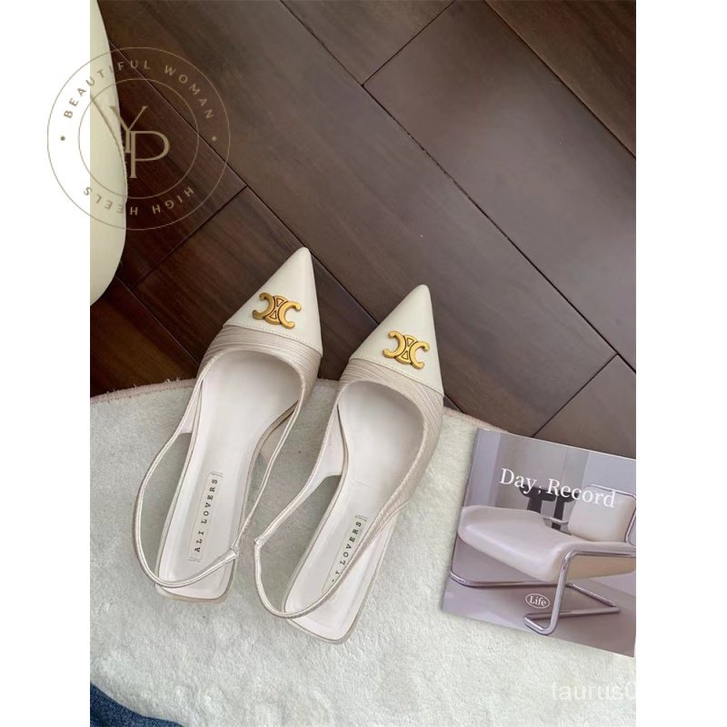 Giày Cao Gót Sandal Da Pu Hở Ngón Đế Thấp