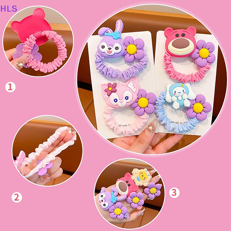 Dây Cột Tóc Co Giãn Hình Hoạt Hình Dễ Thương Cho Bé Gái