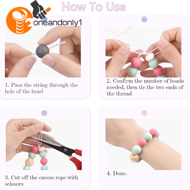 Bộ 100 Hạt Silicone Hình Đa Giác Làm Vòng Tay / Móc Khóa Diy