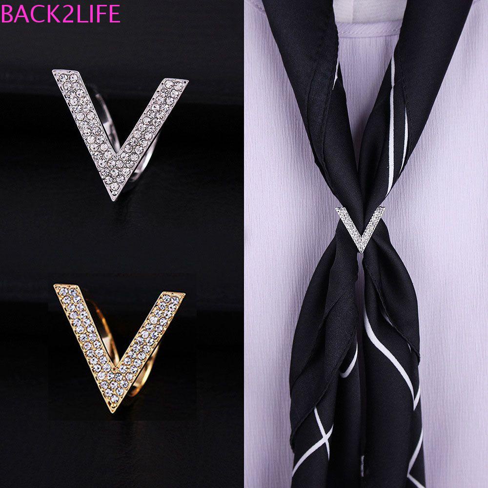 BACK2LIFE Trâm Cài Khăn Choàng Hình Chữ V Thời Trang Lãng Mạn