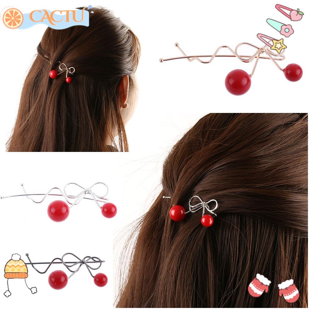 CACTU Kẹp Tóc Hình Quả Cherry Dễ Thương