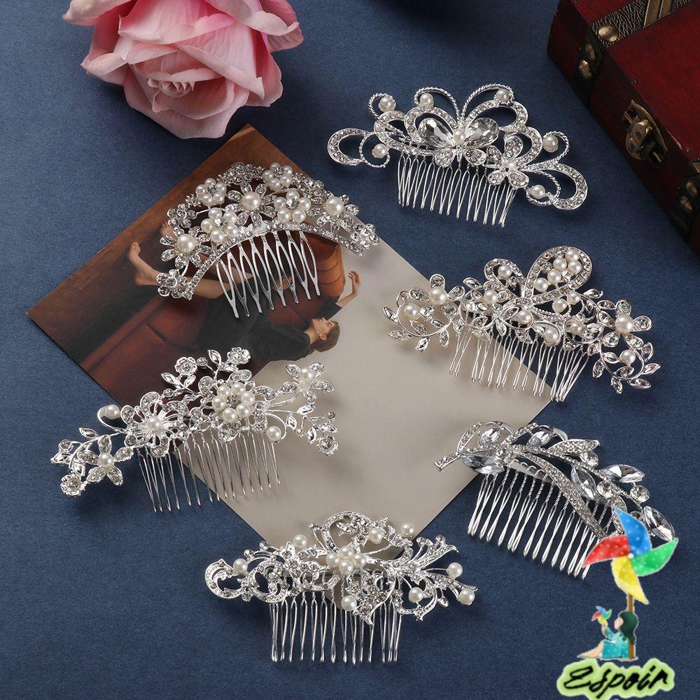 ESPO Lược Cài Tóc Cô Dâu Đính Đá Sang Trọng