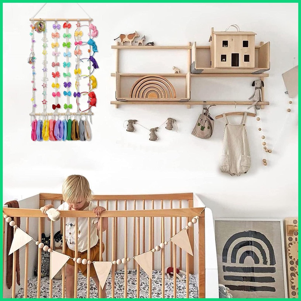 Giá Đỡ Dây Buộc Tóc / Kẹp Tóc Bằng Cotton Phong Cách Boho Cho Nữ