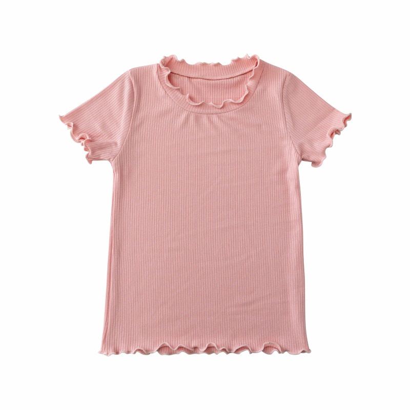 Áo Thun Tay Ngắn Dệt Kim Mỏng Màu Sắc Đơn Giản Phong Cách Hàn Quốc Cho Nữ