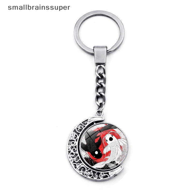 Móc Khóa Hình Mặt Trăng Xoay 360 Độ Phong Cách Vintage Thời Trang