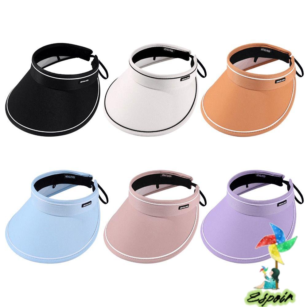 ESPO Mũ Lưỡi Trai Nửa Đầu Chống Nắng Màu Trơn Có Thể Điều Chỉnh