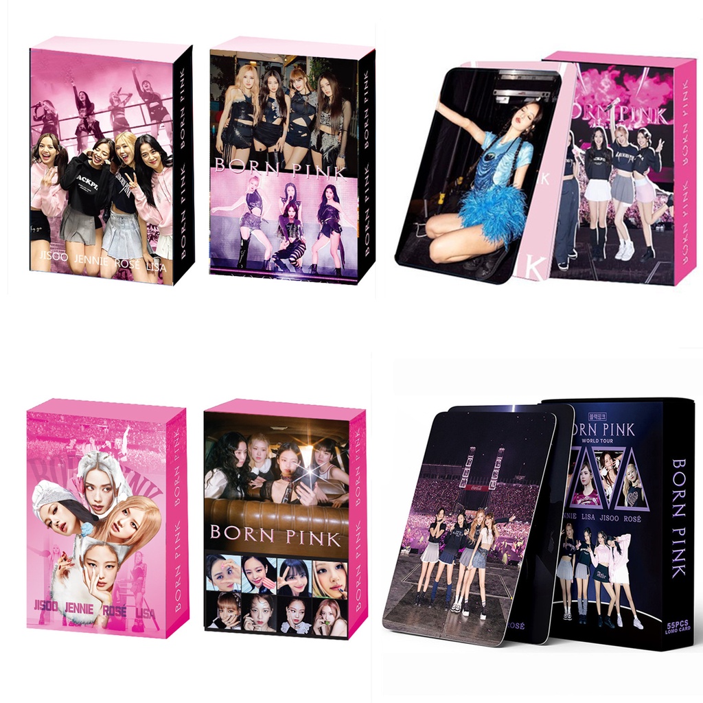Hộp 55 Ảnh lomo Card jennie jisoo lisa Nhóm Blackpink