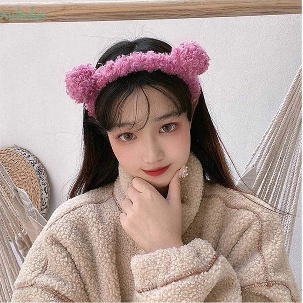 NICKOLAS Băng Đô Cài Tóc Tai Gấu Nhỏ Dễ Thương Phong Cách Nhật Bản Cho Nữ