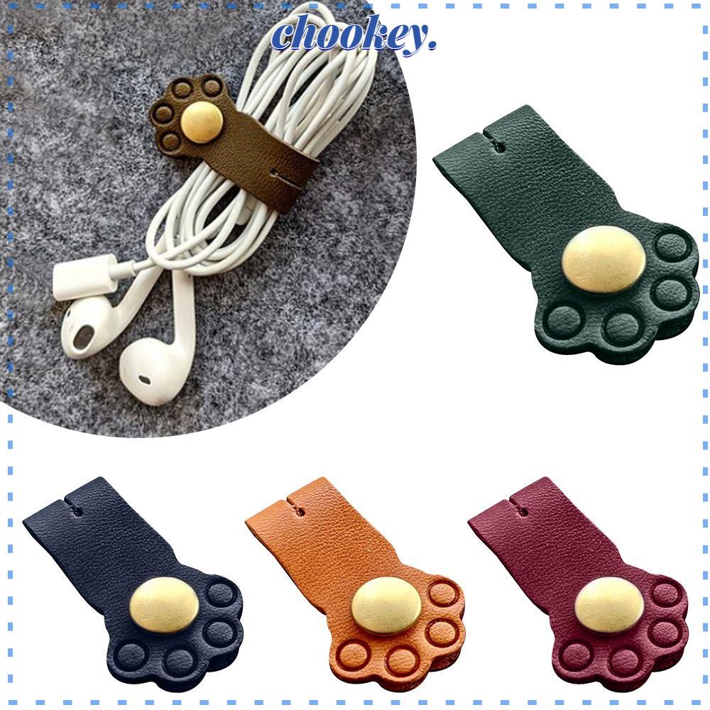 CHOOKEY Set 3 Dây Quấn Bảo Vệ Dây Cáp Hình Hoạt Hình Đáng Yêu