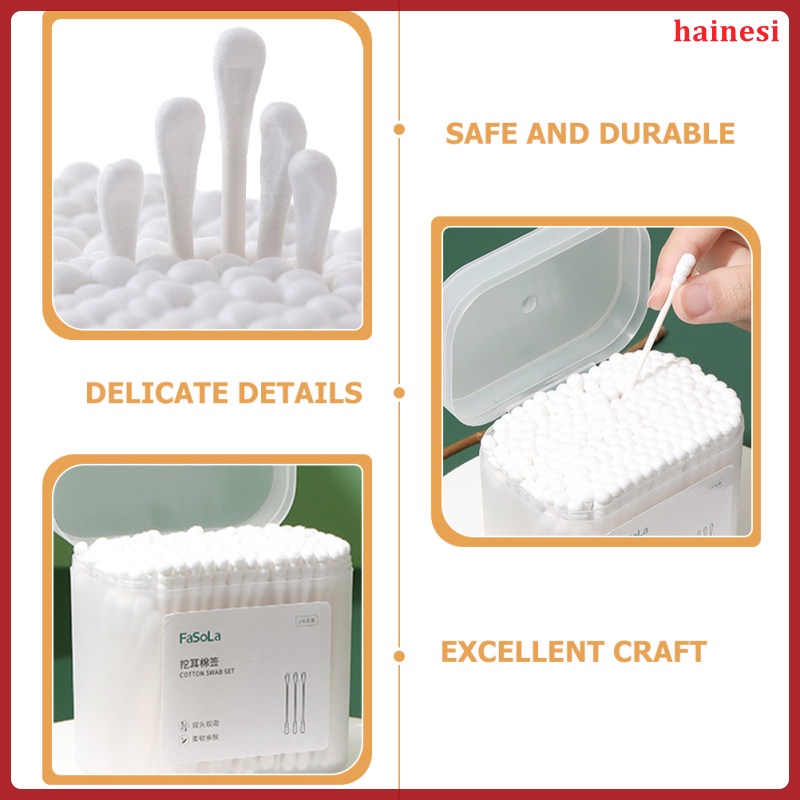 Tăm Bông Cotton Hai Đầu Nhọn Dùng Cho Trẻ Em