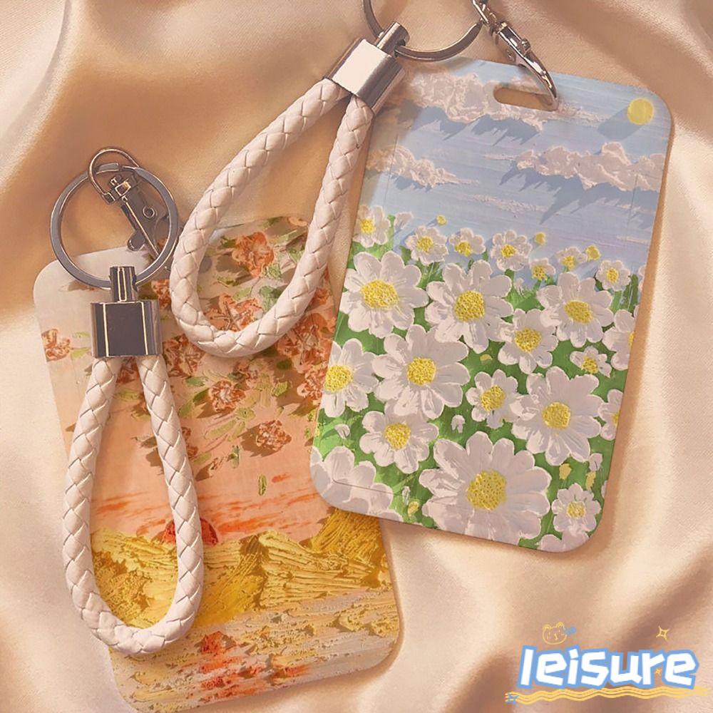 LEISURE Ví Đựng Thẻ Bằng Nhựa Họa Tiết Dễ Thương Cho Học Sinh