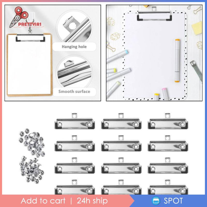 Set 12 Giá Đỡ Bảng Kẹp Bằng Sắt Và Cao Su 3.94 "Tiện Dụng Cho Trường Học / Văn Phòng