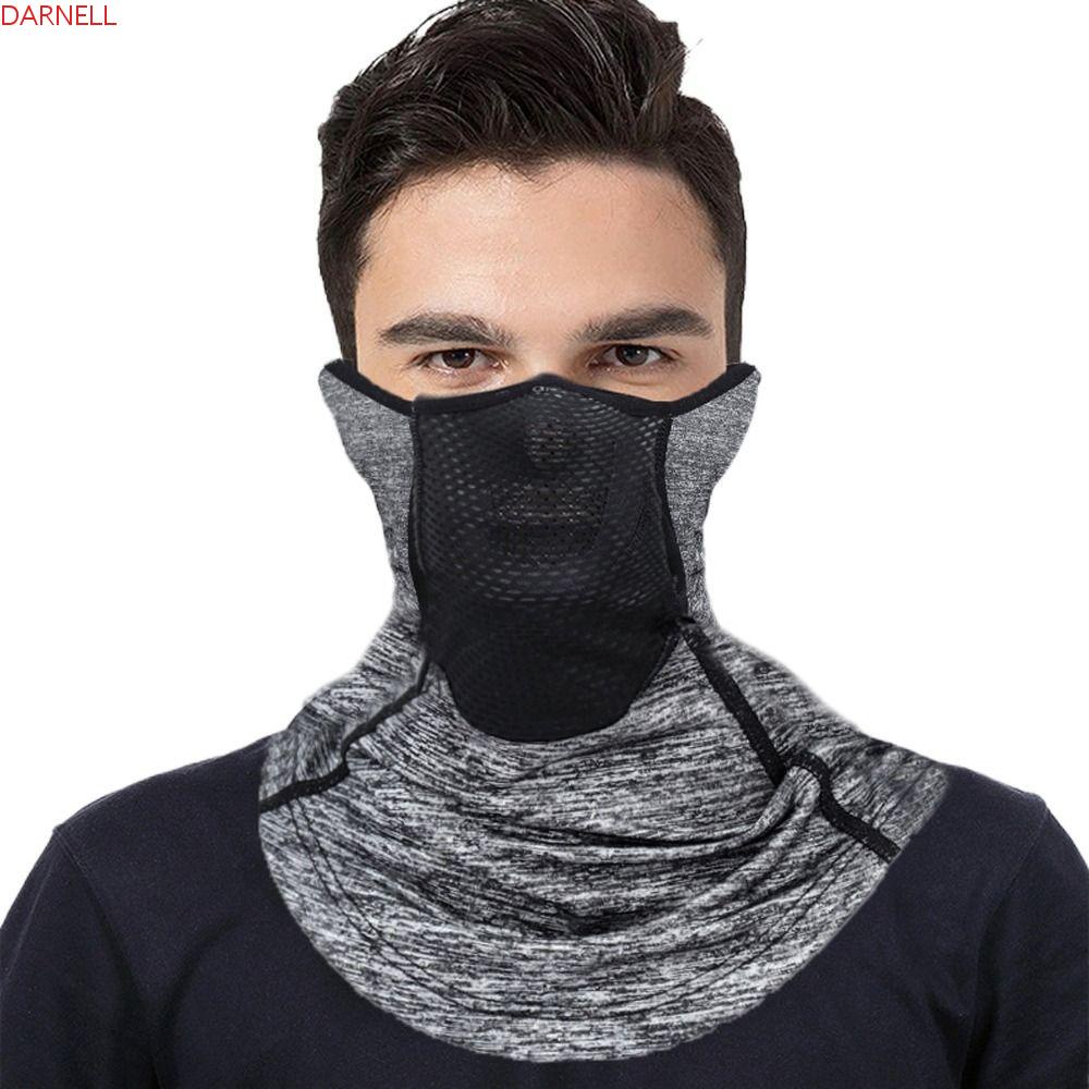 DARNELL Khẩu Trang Lụa Lạnh Che Phủ Toàn Diện Chống Tia UV Chống Gió Màu Sắc Trơn Dành Cho Nam Giới