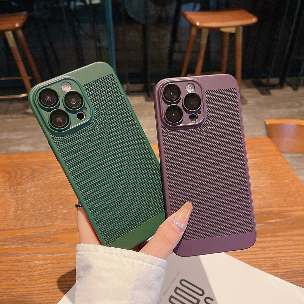 Ốp Điện Thoại Nhựa Cứng Có Lưới Tản Nhiệt Bảo Vệ Camera Cho Xiaomi Redmi Note 11 11s 4G 11 Pro 5G