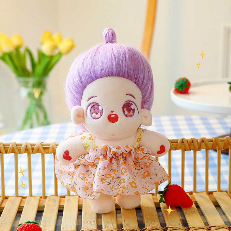 Búp Bê Nhồi Bông Hình Ngôi Sao Tóc Chiên 20cm Nhiều Kiểu Dáng Làm Quà Tặng Cho Bé Gái
