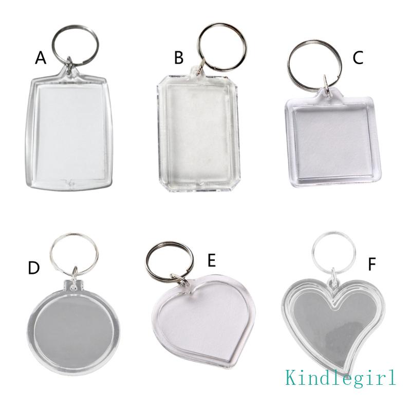 Set 10 Móc Khóa / Khung Ảnh Bằng Acrylic Độc Đáo Xinh Xắn