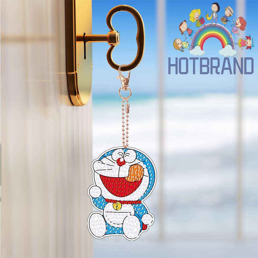 Móc Khóa Hai Mặt Đính Đá Kim Cương DIY