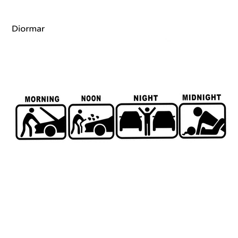 Miếng Dán Trang Trí Xe Hơi Họa Tiết Chữ Vui Nhộn Chống Thấm Nước