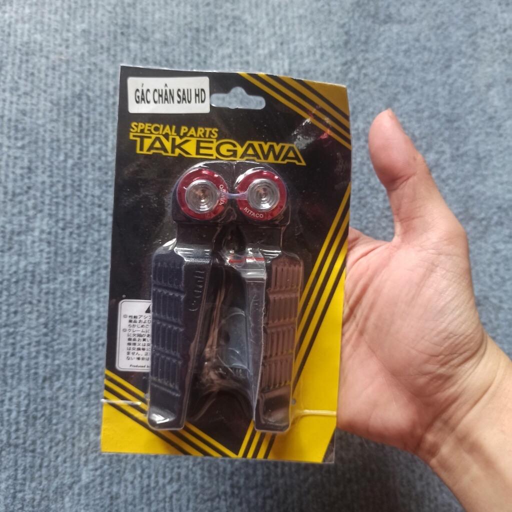 Gác Chân Sau TAKEGAWA TẶNG CỐT SALAYA Gắn Xe HONDA YAMAHA Dream, Wave, Fu Led, Vision, AB ,Nhôm Đúc