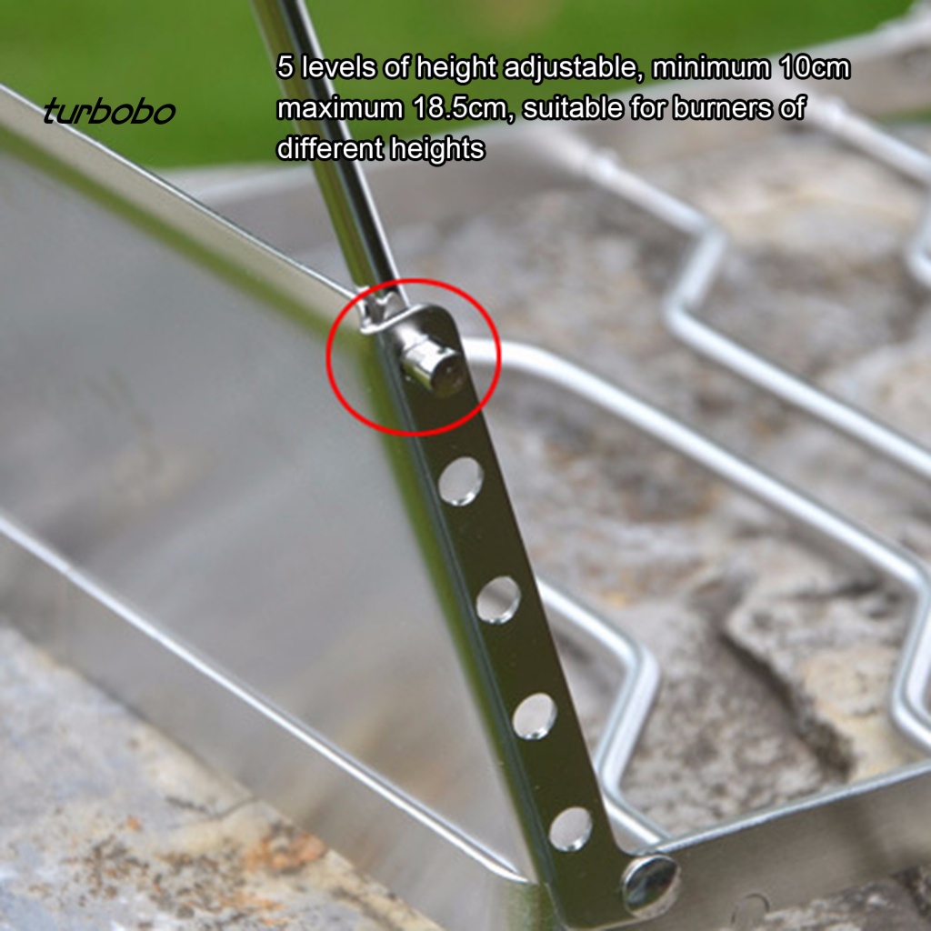1 Bộ Giá Đỡ Bếp Lò Đa Năng Bằng Thép Không Gỉ Điều Chỉnh Được Dành Cho Cắm Trại