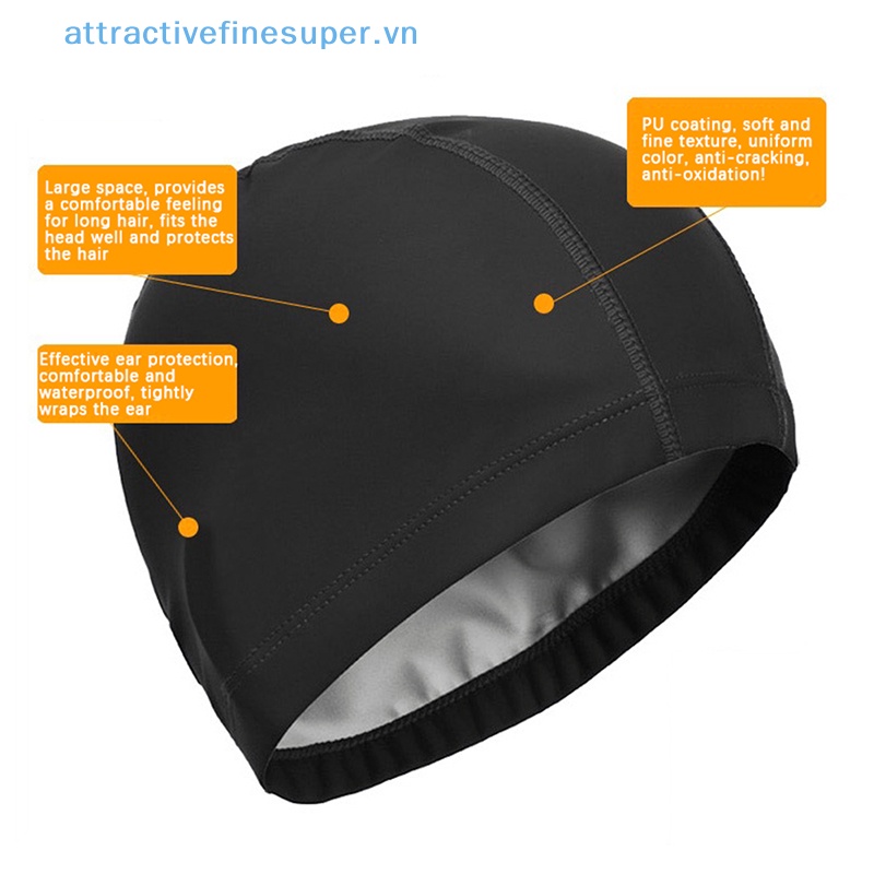 Afs Mũ Bơi Thể Thao Bằng Vải PU Co Giãn Chống Nước Bảo Vệ Tai Khi Bơi