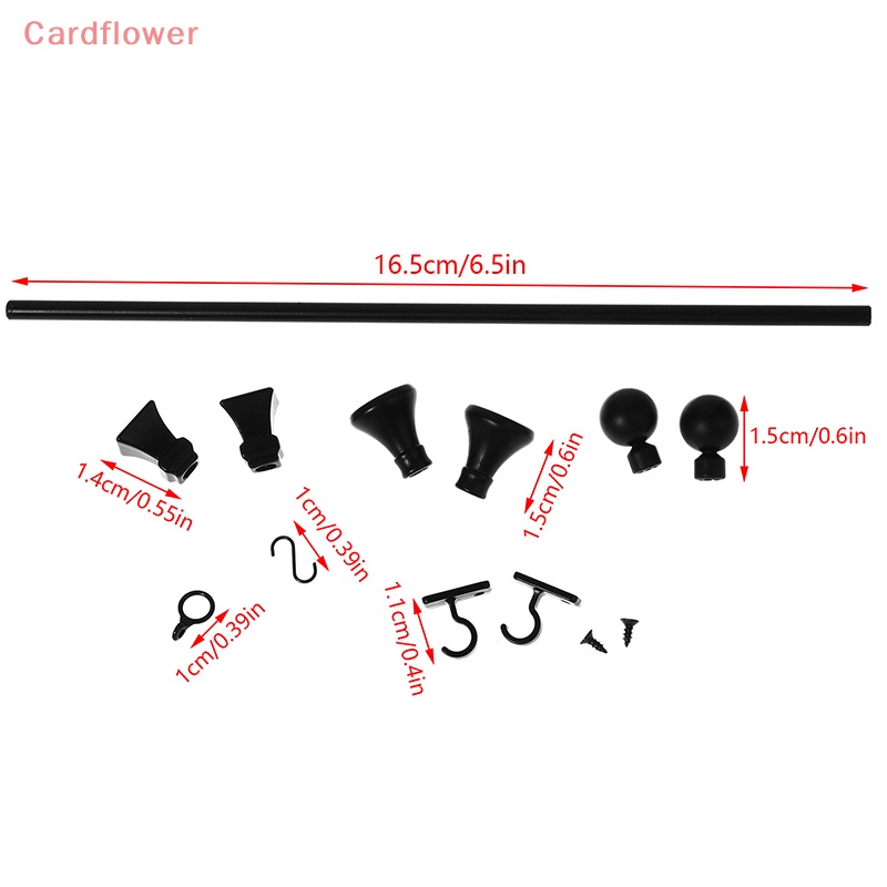 1 Bộ Rèm cửa sổ Có Móc Kim Loại Trang Trí Nhà Búp Bê 1: 12 Mới