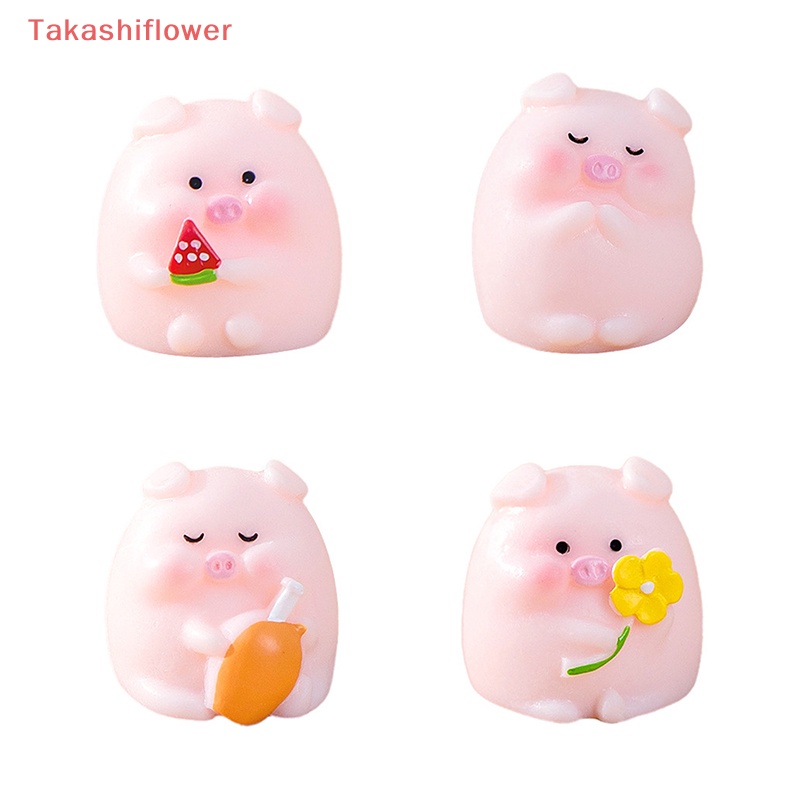 Mô Hình Chú Heo Bằng Resin Dễ Thương Trang Trí Tiểu Cảnh
