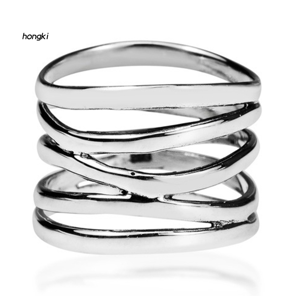 Nhẫn ĐíNh Kim Cương Giả 5 VòNg ThờI Trang Cho Nữ